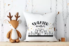 Sweater weather Christmas quote SVG, PNG, EPS. Product Image 4