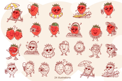 Beach Strawberry Characters Clipart Product Image 2