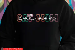 Cat Mom Shirt Gift Svg for Cat Mom Png Product Image 2