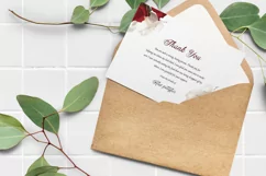 Floral Funeral Thank You Card, Ms Word & Photoshop Template Product Image 4