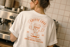 Coffee Love Retro T-Shirt Design Product Image 2