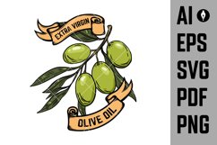 Set of olive oil emblems. Olive branch. Product Image 2