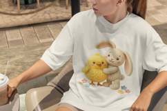 Easter Bunny and Chick 3D PNG Product Image 2