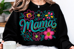 Floral Mama PNG, Trendy Mom PNG Product Image 1