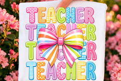 Colorful Preppy Teacher PNG Trending Png Product Image 3