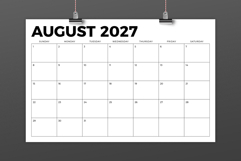 2027 11 x 17 Inch Calendar Template Product Image 3