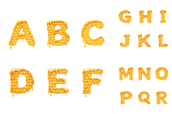 Dripping Honey Alphabet Sublimation Designs Product Image 2