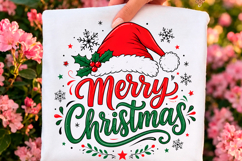 Merry Christmas Santa Hat PNG Product Image 1
