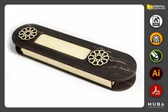 Wooden Pen Box, Gift Jewellery Box, Laser cut file Product Image 2