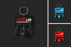 Gym Keychain with Charms Mockup Product Image 2