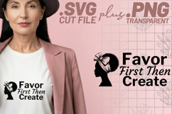 4x Motivational Quotes Favor First SVG Cut Files Afro Product Image 3