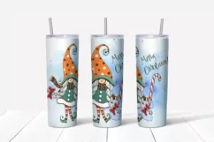 Christmas Gnomes tumbler sublimation design 20 oz skinny Png Product Image 5