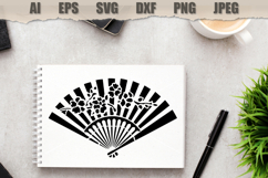 Stencil Hand Fan Product Image 2