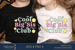 Siblings Day Svg,Cool Big Sis Club Svg, Big Cousin Shirt, Product Image 2