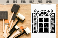 Stencil Vintage Window Shutter Product Image 2