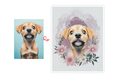 Flower Custom Watercolor Pet Art Product Image 2