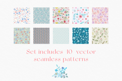 Ditsy vector floral patterns and clipart Product Image 2