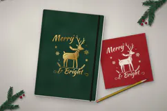 Merry and Bright Christmas Deer SVG Product Image 4