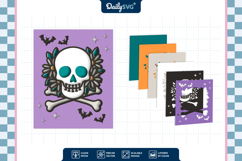 Halloween Skull Shadow Box 3D SVG Product Image 3