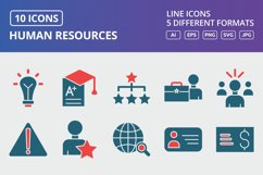 Vector Human Resources Icon Set Product Image 1