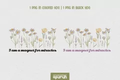 Floral "I AM" Affirmation Quotes T-Shirt Design 02 Product Image 2