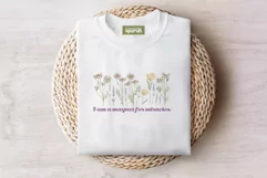 Floral "I AM" Affirmation Quotes T-Shirt Design 02 Product Image 4