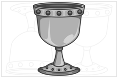 Illustrations of classic trophy cups Product Image 2