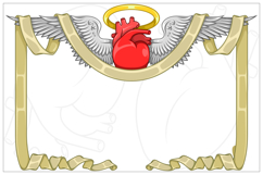 Heart decorated with ribbon Product Image 2
