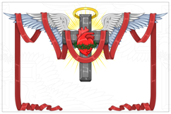 Winged Cross with Sacred Heart Product Image 2