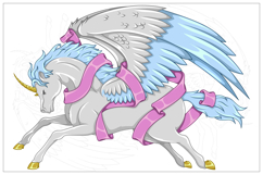 winged horse mythological creature Product Image 2