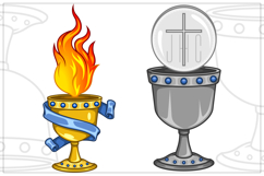 Sacred chalice with ribbon and host Product Image 2