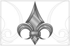 Fleur De Lis Vector Design Heraldic Symbol Product Image 3