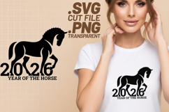 4x Year Of The Horse 2026 Running Horse SVG Cut Files Shirt Product Image 3