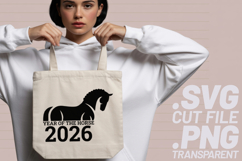 4x Year Of The Horse 2026 Horse Head SVG Cut Files Shirt Product Image 3