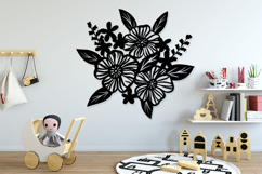Flowers in bloom paper cutting digital template Product Image 3