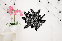 Flowers in bloom paper cutting digital template Product Image 2