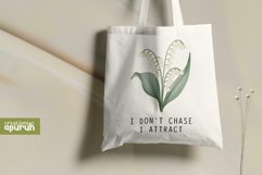 Manifest Quotes with Birth Month Flower Tee 02 Product Image 2