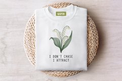 Manifest Quotes with Birth Month Flower Tee 02 Product Image 3
