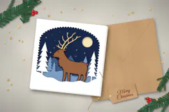 3D Layered Christmas Reindeer SVG Product Image 3