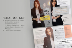 Modern Speaker Media Kit Template - Canva Editable Product Image 2