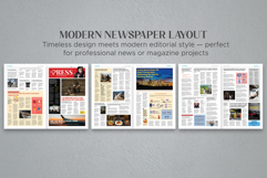 Newspaper Editorial Template-Modern News Layout Product Image 6