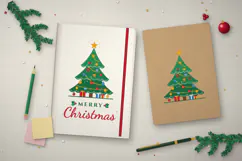 Flat Merry Christmas Tree SVG Product Image 4