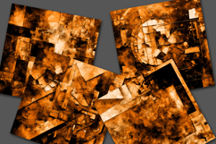 Orange and Black Grunge Halloween nonseamless digital papers Product Image 2
