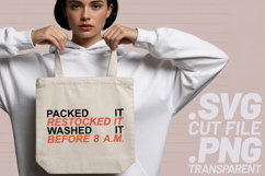 4x Funny Quotes Snack Budget Packed It Laundry SVG Cut Files Product Image 3