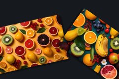Multi Fruits Pattern Digital Paper Product Image 2