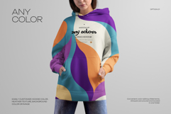 4 Mockups Woman Oversize Long Hoodie. vol.03 Product Image 2
