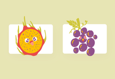 Appealing Cute Fruits Doodle Style Illustration Set Product Image 3