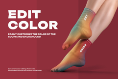 7 Medium Socks Mockup Set Female Legs Product Image 2