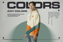 3 Oversized Hoodie Mockups on Asian Man.Generated Ai Product Image 2
