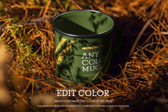 7 Mockups of Enamel Metal Mug in the Hand Man On The Outdoor Product Image 2